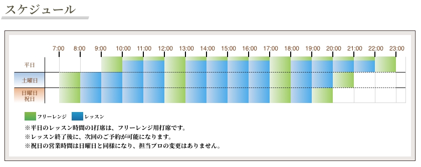 レッスンスケジュール